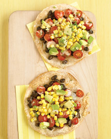 Black-Bean Tostadas with Corn Relish