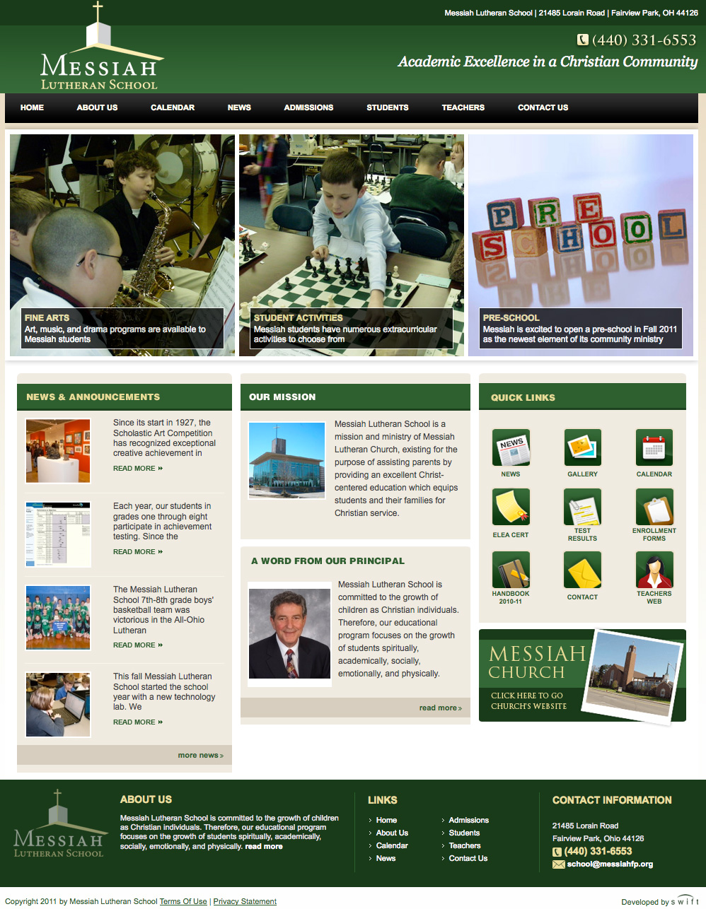 Messiah Lutheran School Launches Website