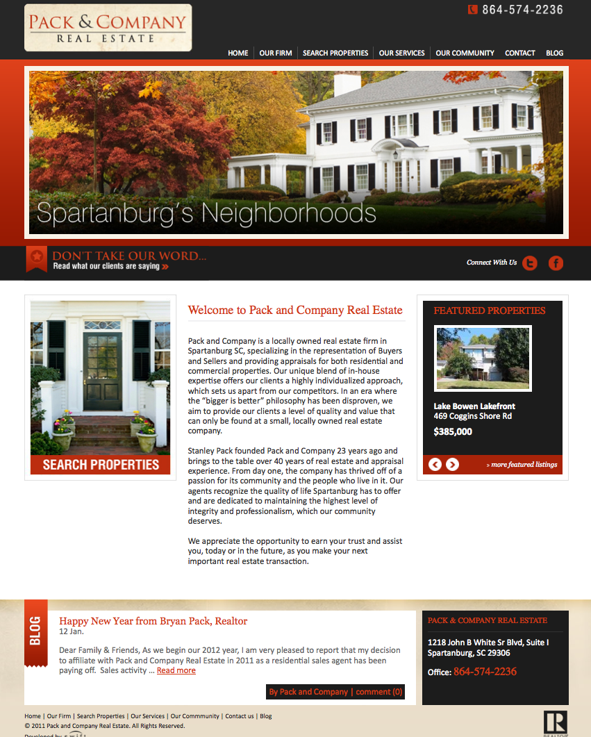 Pack and Company Real Estate ~ Launches New Website