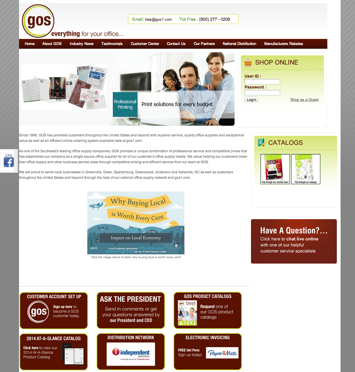 Greenville Office Supply selects Swift Business Solutions as greenville web developer