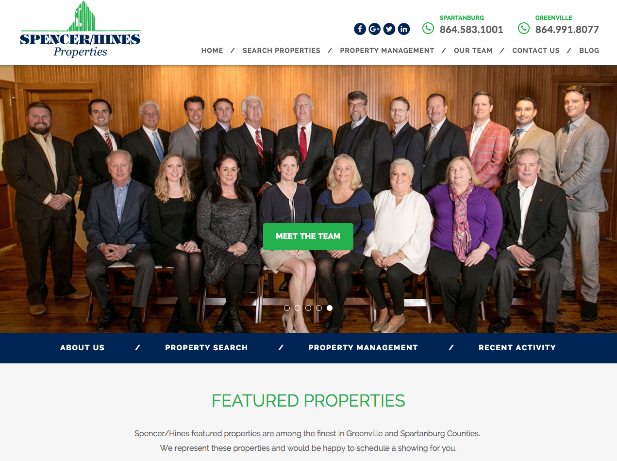 Spencer Hines Commercial Real Estate | Website Reimage
