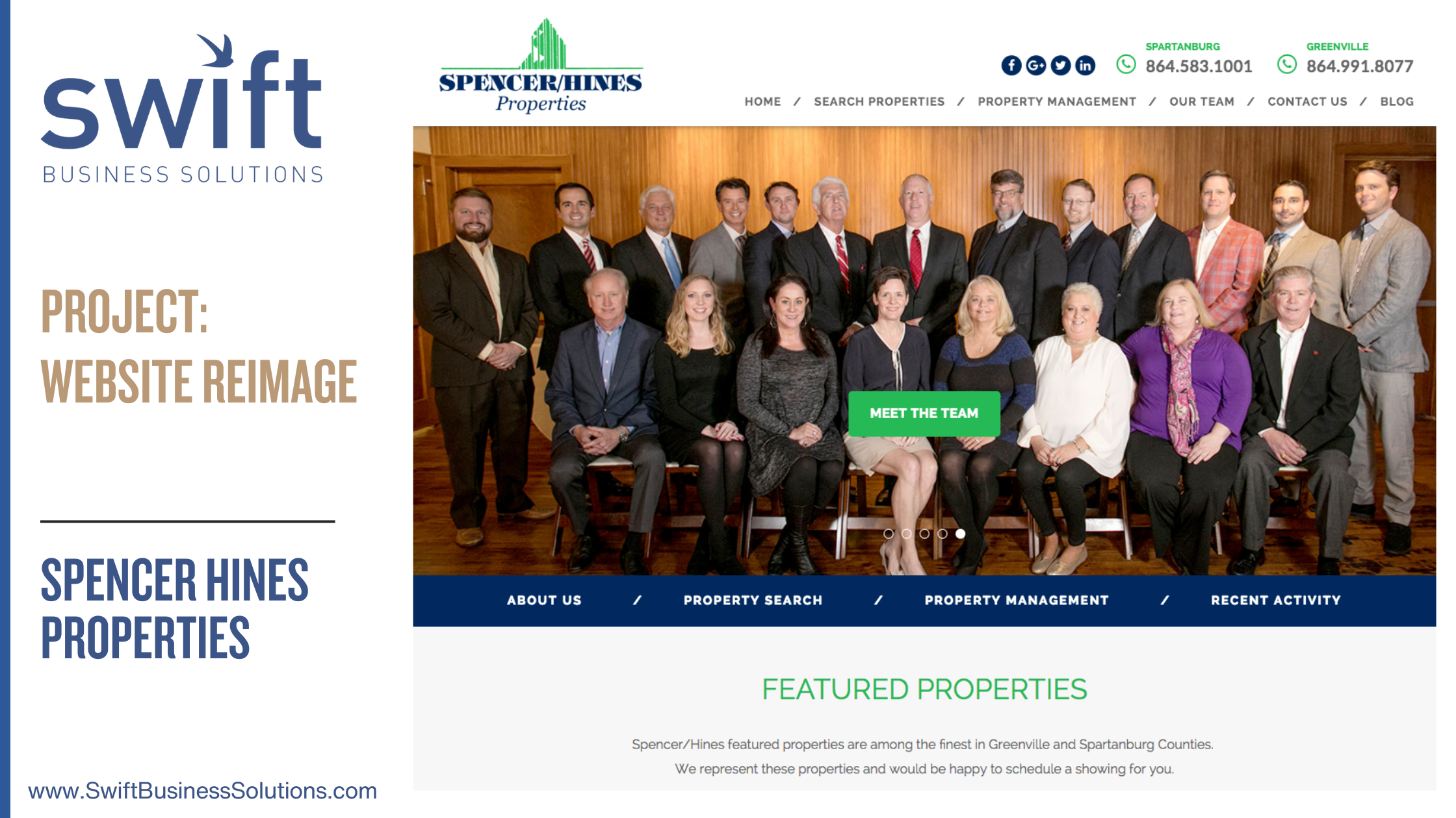 Spencer Hines Properties site Reimage Swift Business Solutions